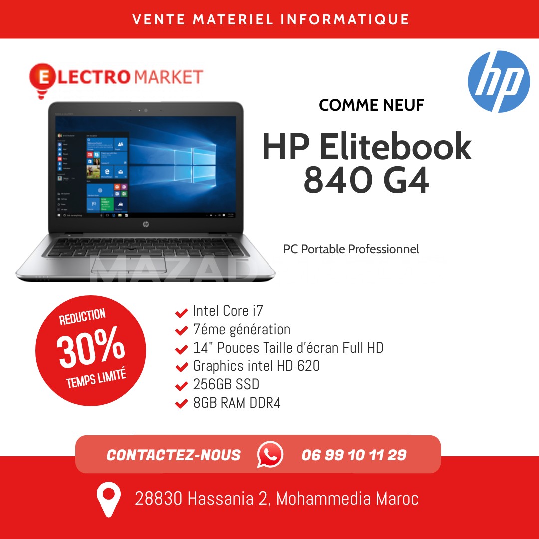vente HP Elitebook 840 G4 i7