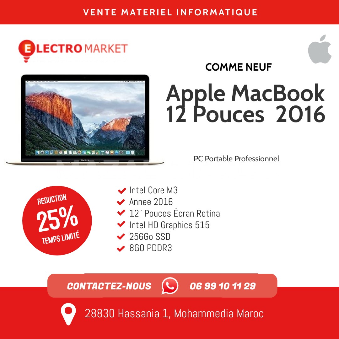 Apple MacBook 12 Pouces 2016