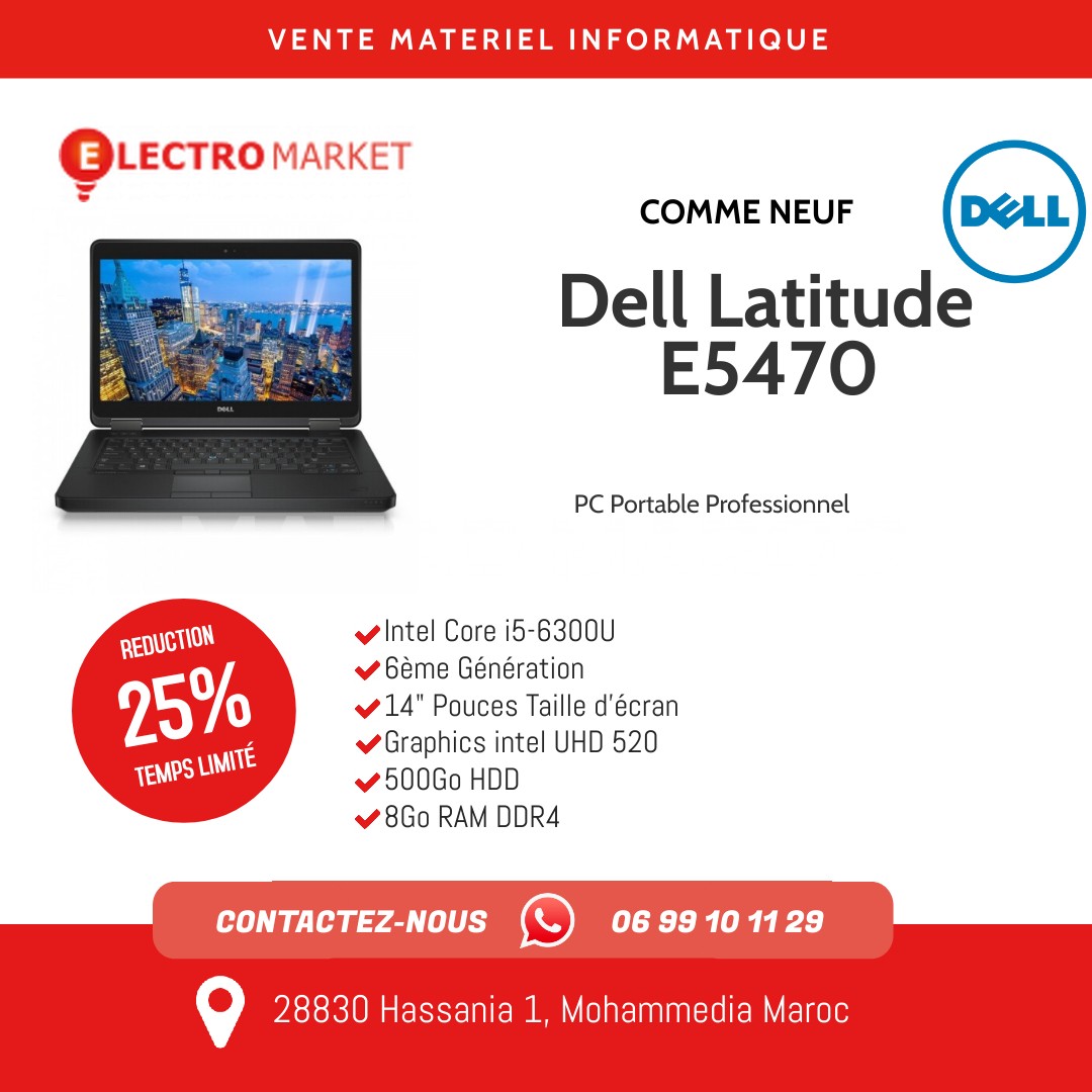 Dell Latitude E5470 Intel® Core ™ i5-6300U 6éme