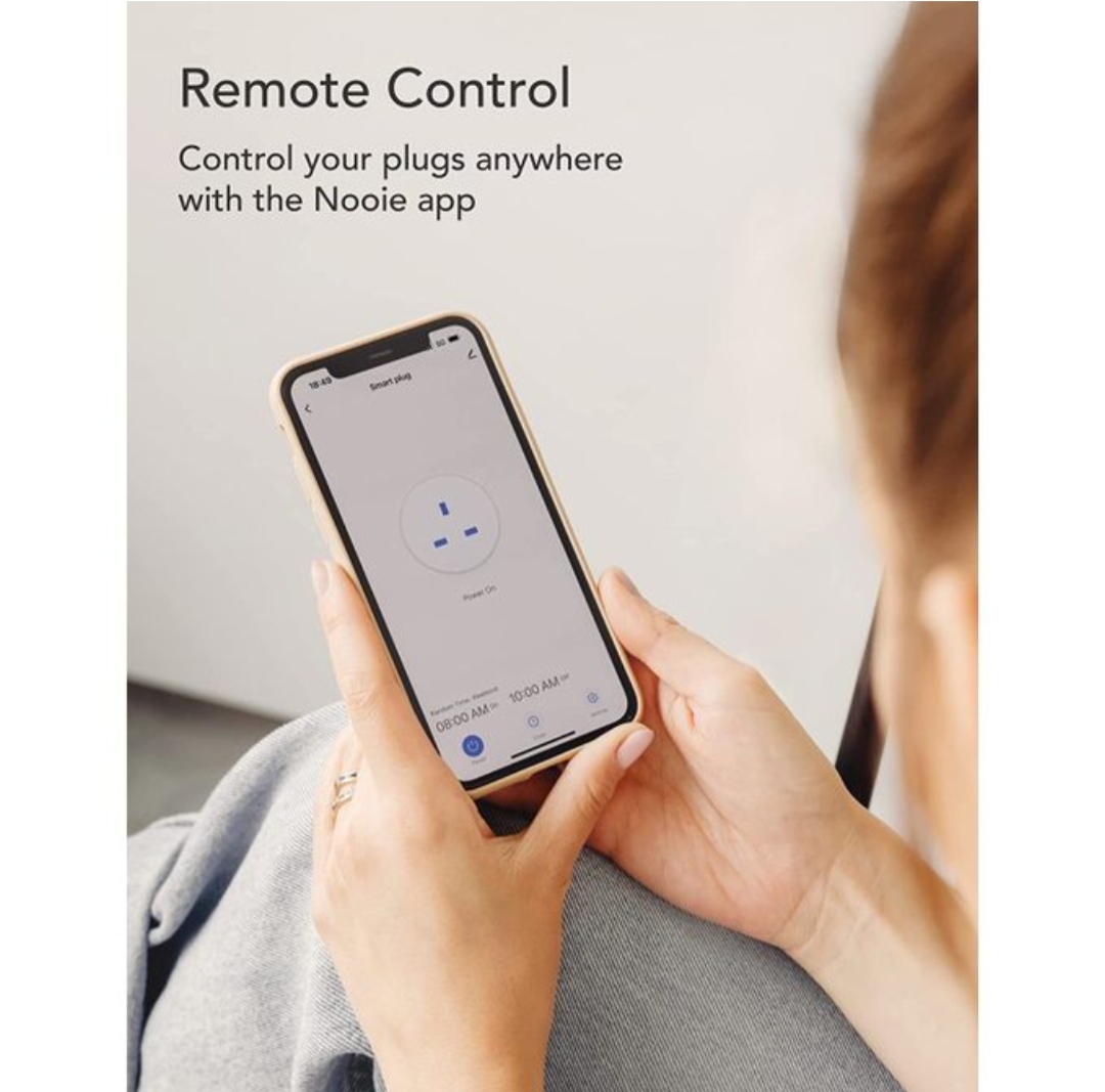 nooie Prise Connectée WiFi Intelligente Compatible avec Alexa et Google Home, Minuteur