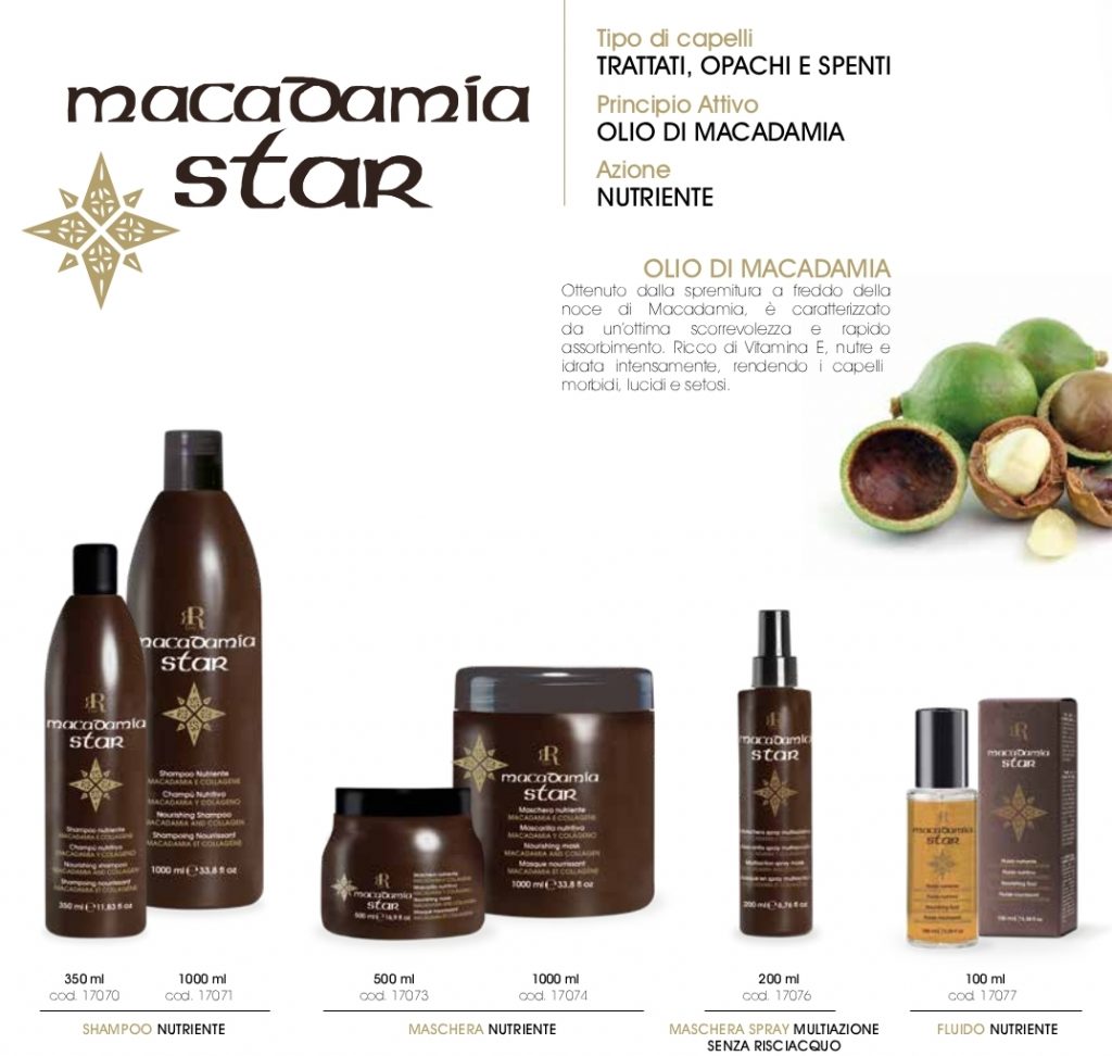 la gamme de soin cheveux macadamia star