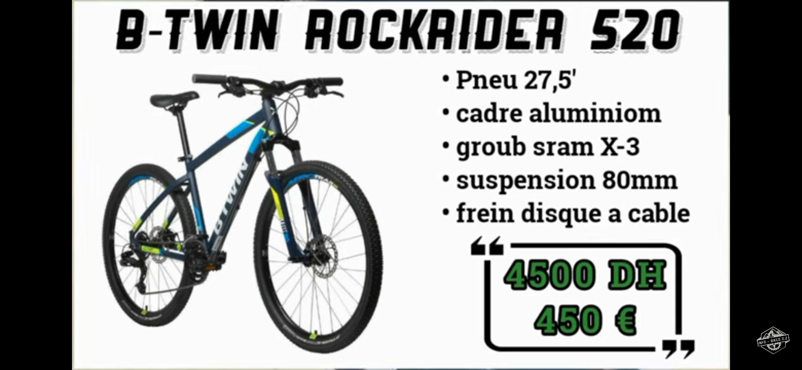دراجة هوائية ممتازة من نوع B-Twin Rockrider 520